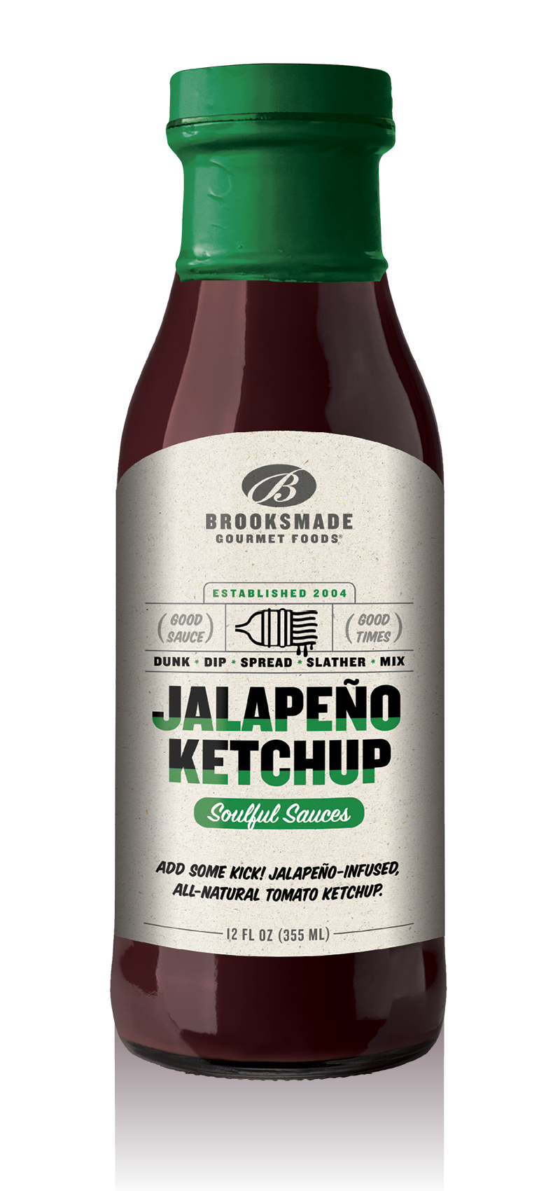 Jalapeño Ketchup, Gluten Free, No High Fructose Corn Syrup All-Natural Spicy Ketchup, Made with Organic Tomatoes, 12 oz Unit