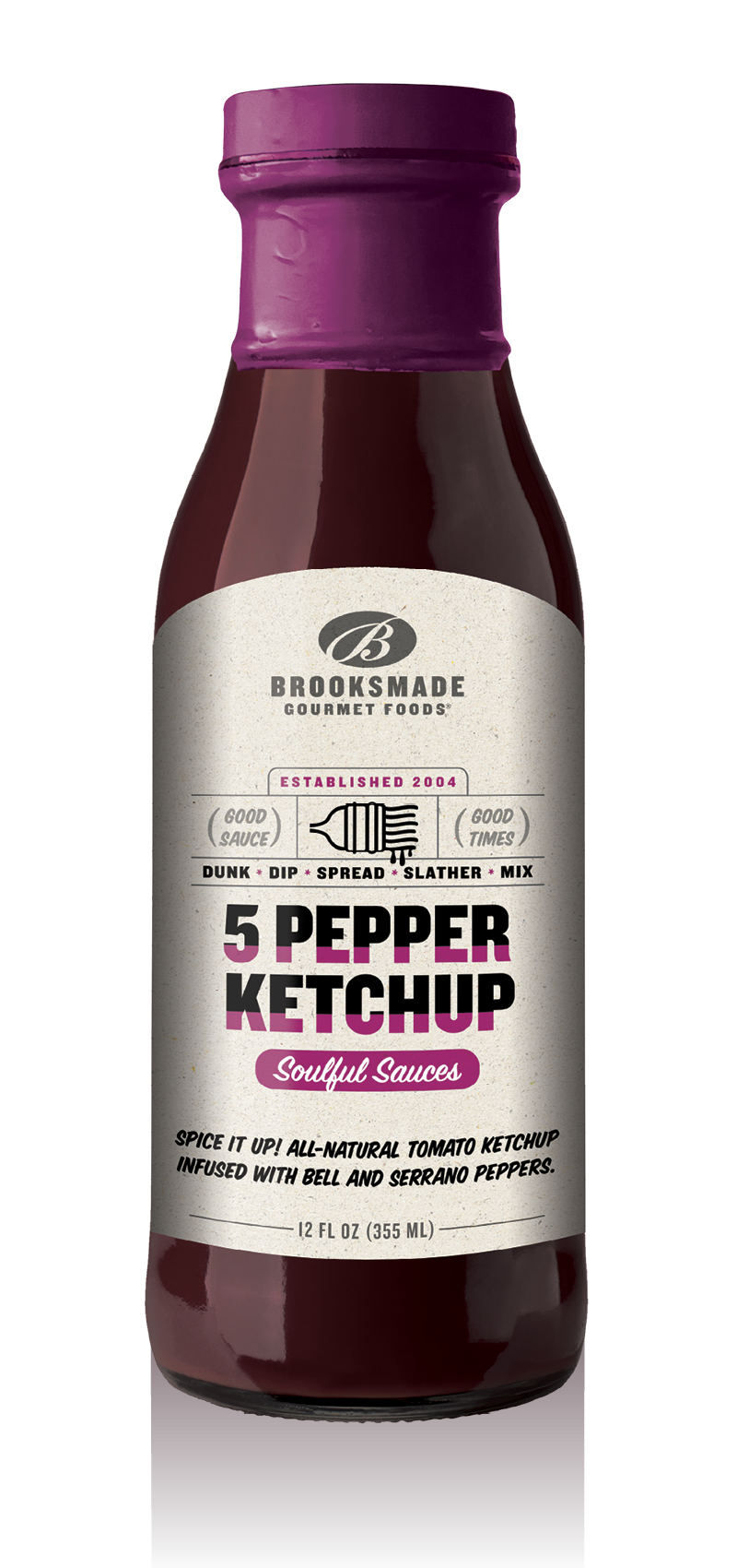 5 Pepper Ketchup Soulful Sauces 12 oz Case