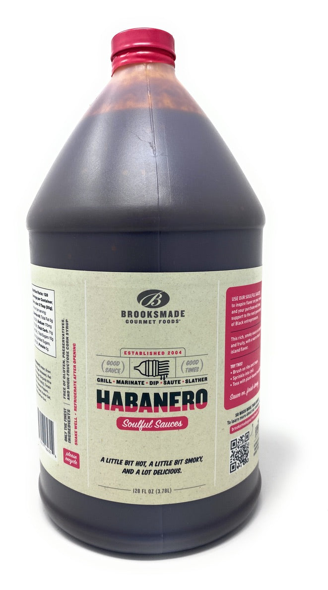 Habanero BBQ Sauce & Marinade Soulful Sauces, Gluten Free, No High Fructose Corn Syrup All-Natural 128 oz