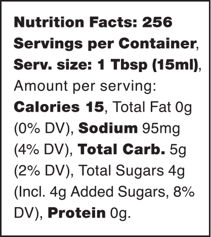 Jalapeño Ketchup Soulful Sauces 128 oz